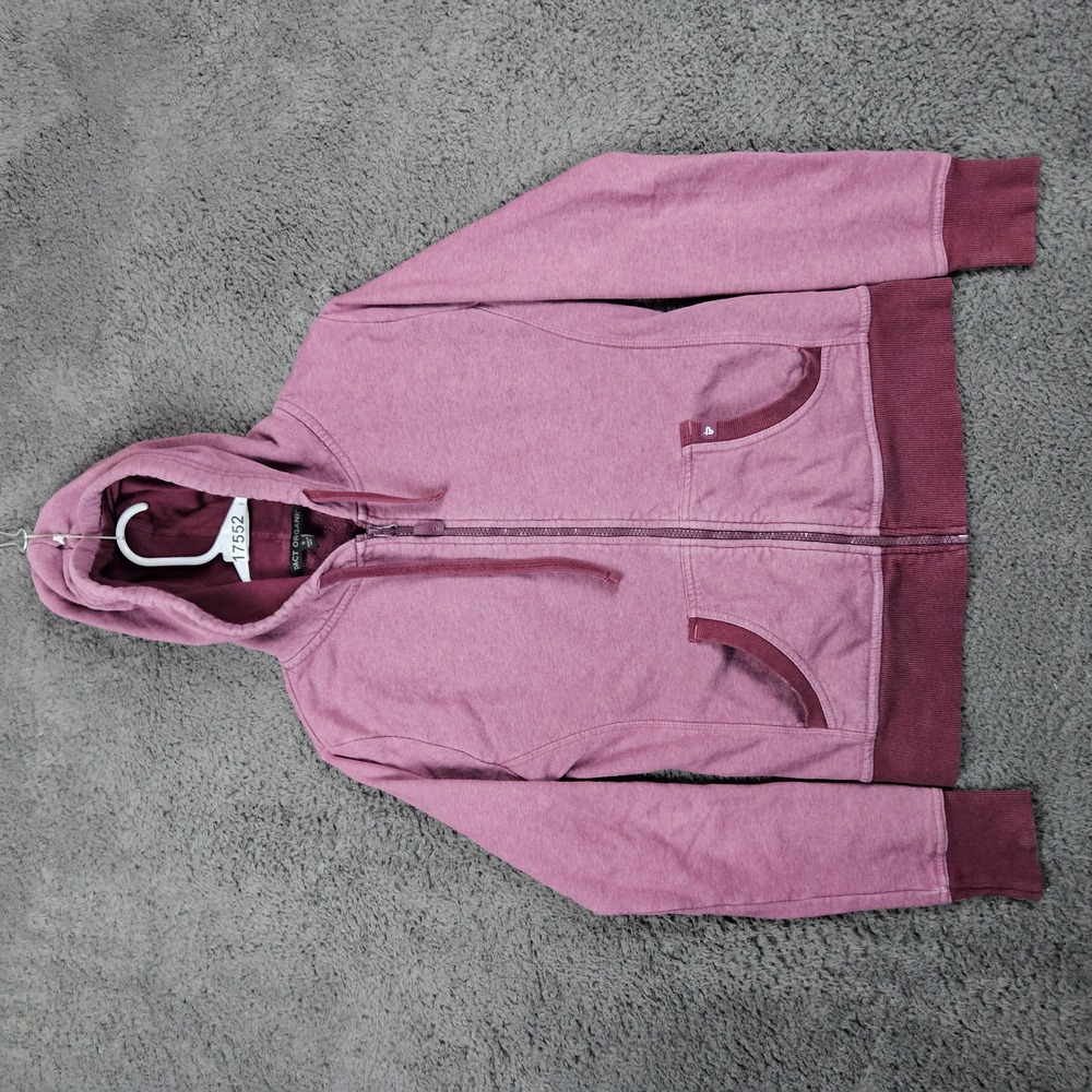 PACT ORGANIC Womens Full Zip Hoodie S Purple‎ Lounge Leisure Organic Ethical